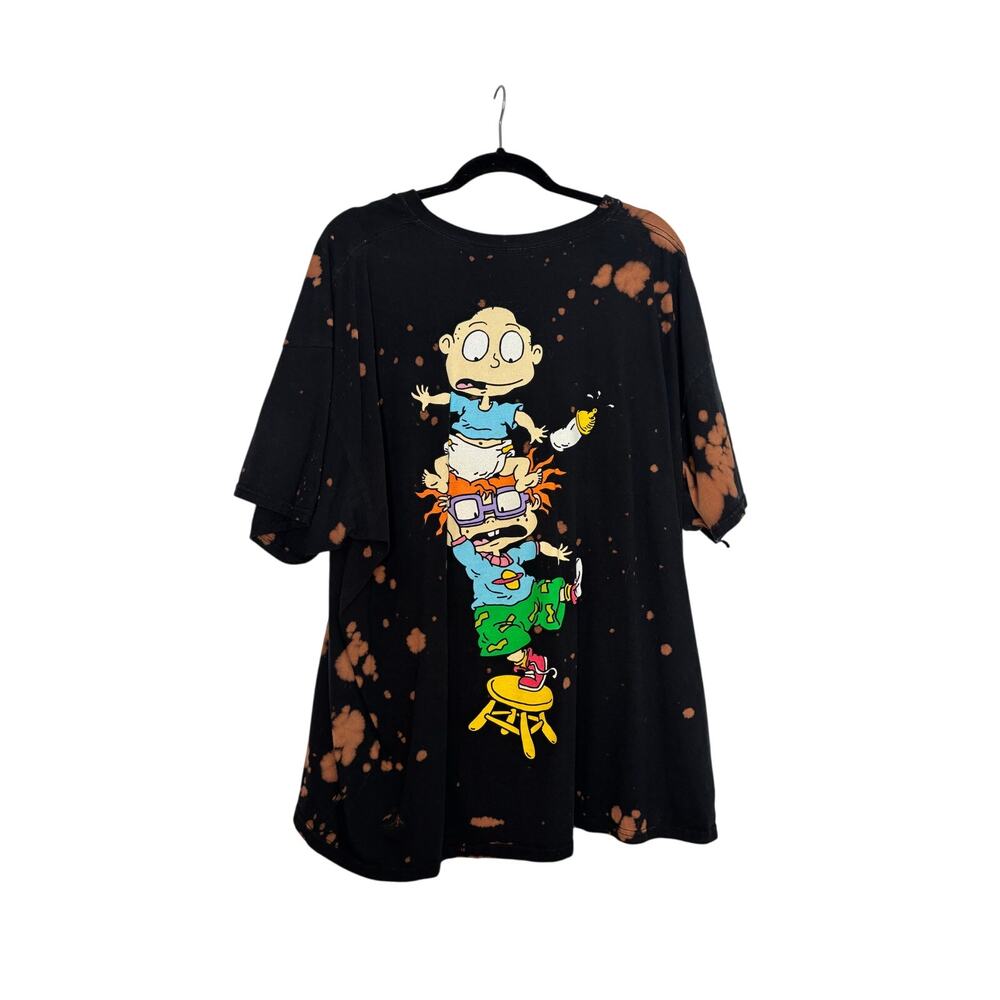 Rugrats Bleach Tie-Dye Graphic T-Shirt Nickelodeon 3X Vintage Style Unisex
